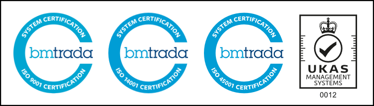 BM Trada ISO 9001, 14001, 45001 accreditations