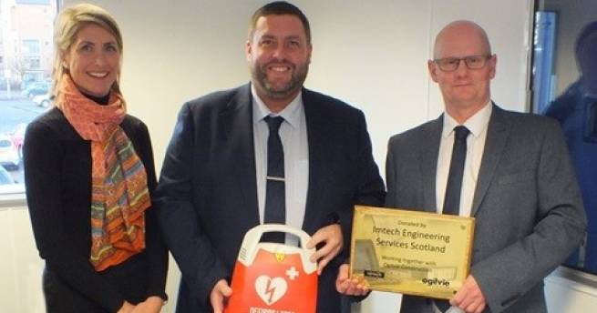 Minerva Street Defibrillator Donation